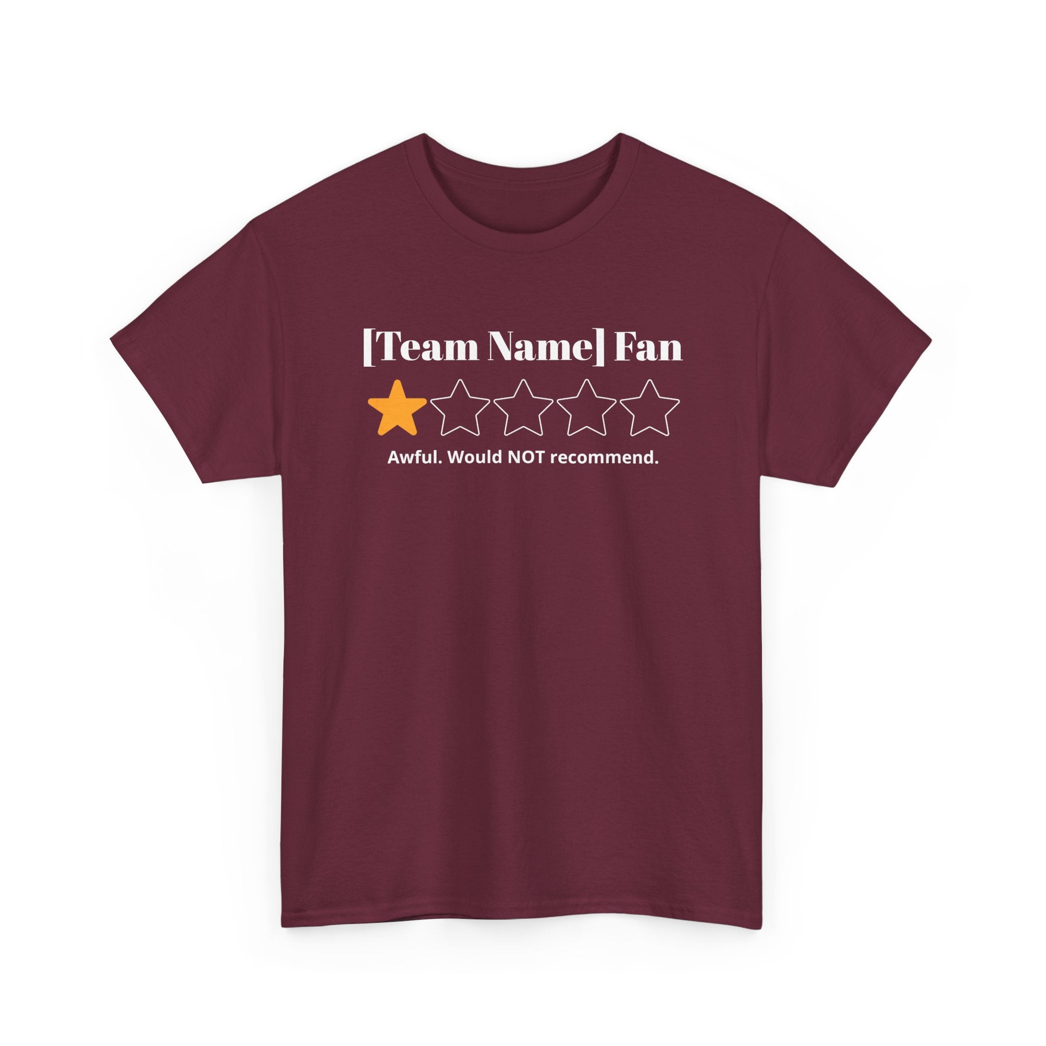 Custom Team Name/Rating T shirt