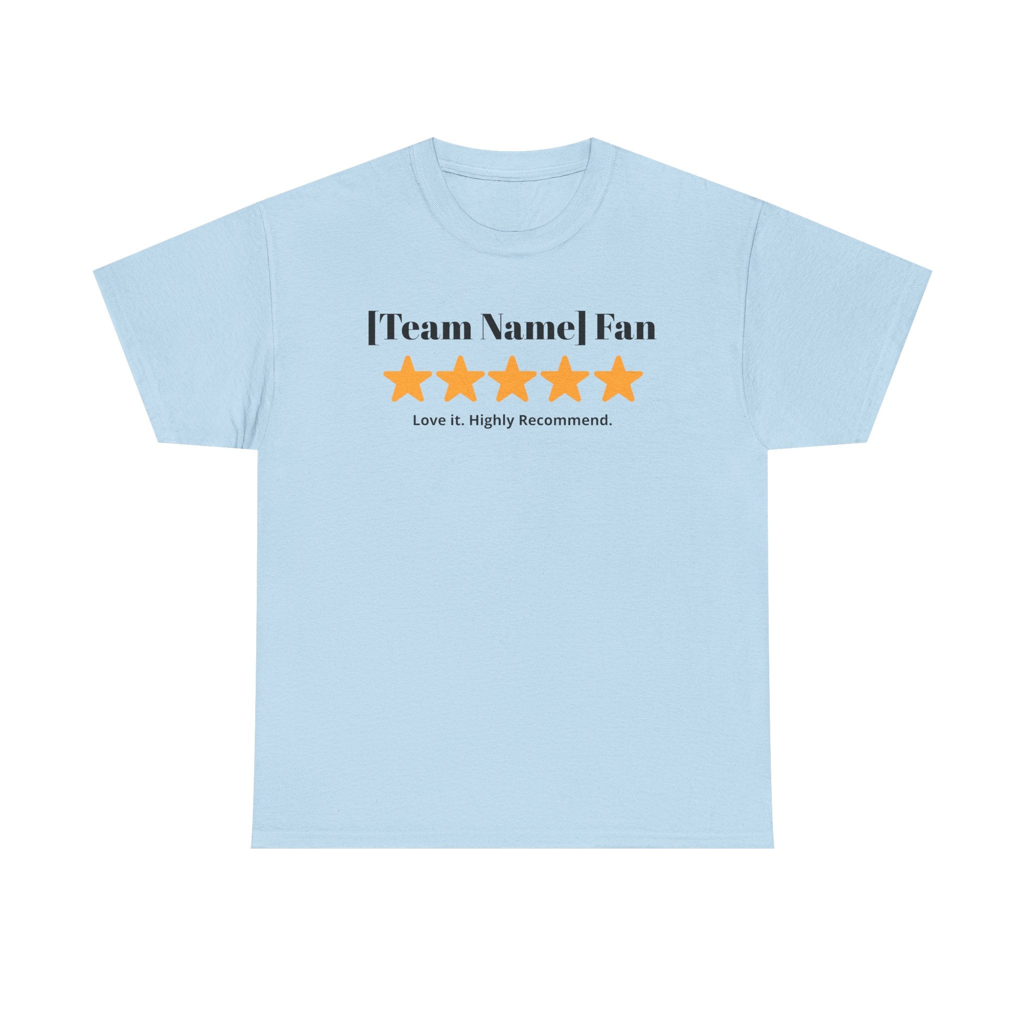 Custom Team Name/Rating T shirt