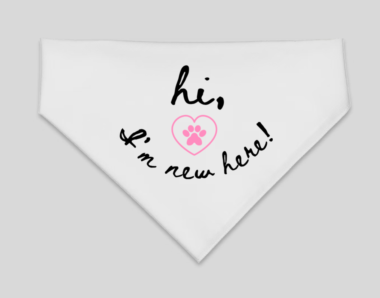 "Hi, I'm New Here" Pet Bandana